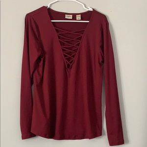 Daytrip Criss-cross shirt, size large